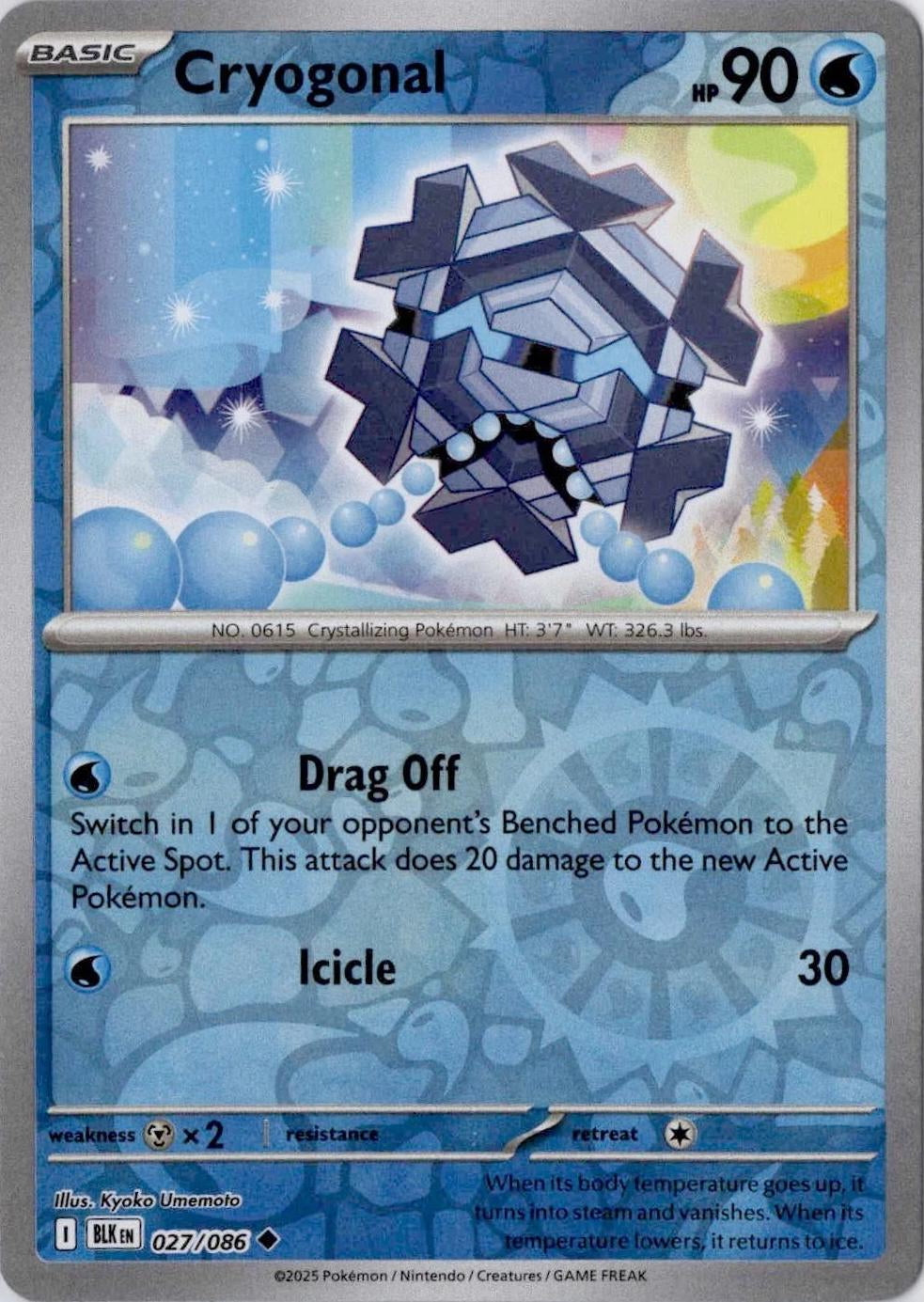 Black Bolt Cryogonal #27/86 reverse holo